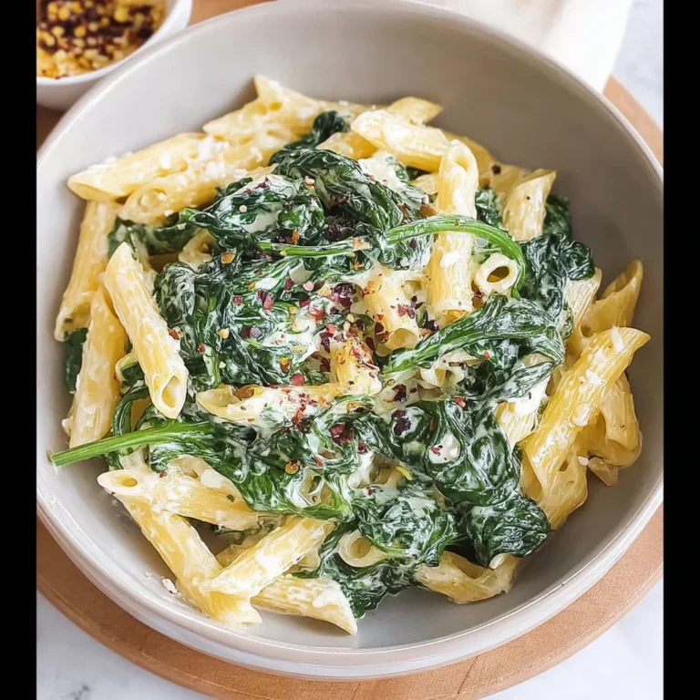 Pasta with Spinach Sauce Recipe