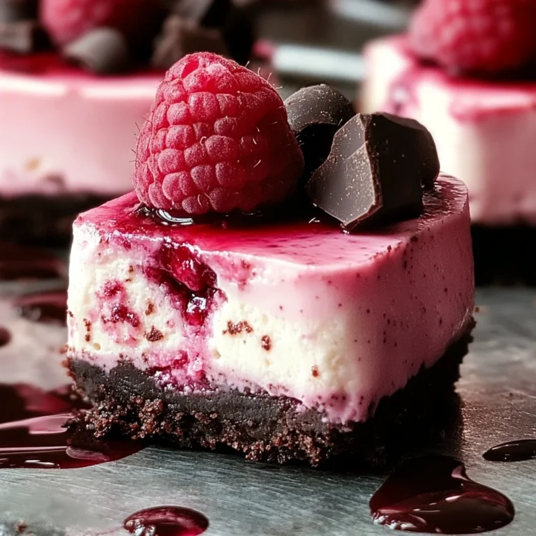 Raspberry Cheesecake Bites with Chocolate Crust Recipe
