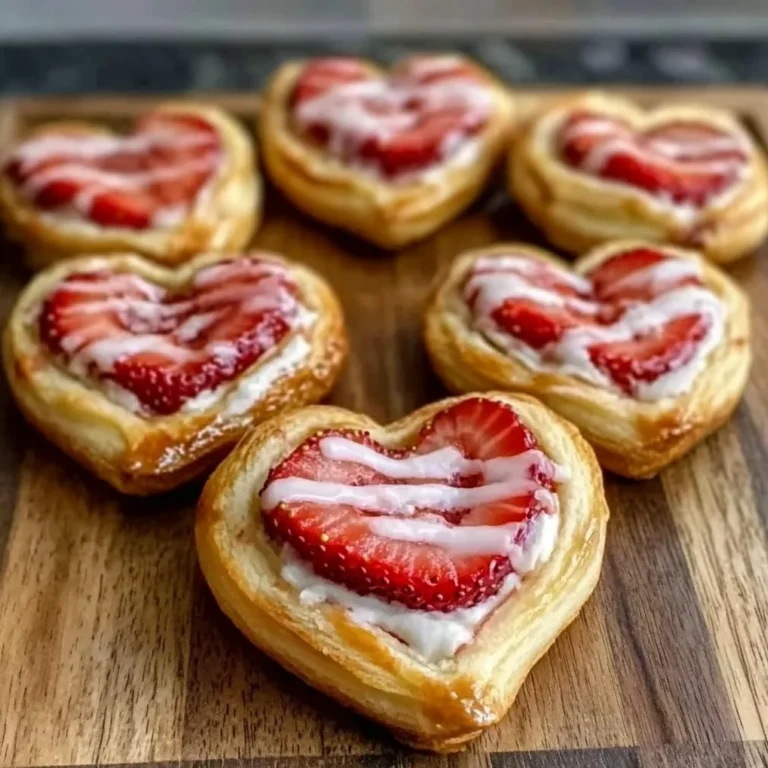Strawberry Cream Cheese Heart Danishes Recipe