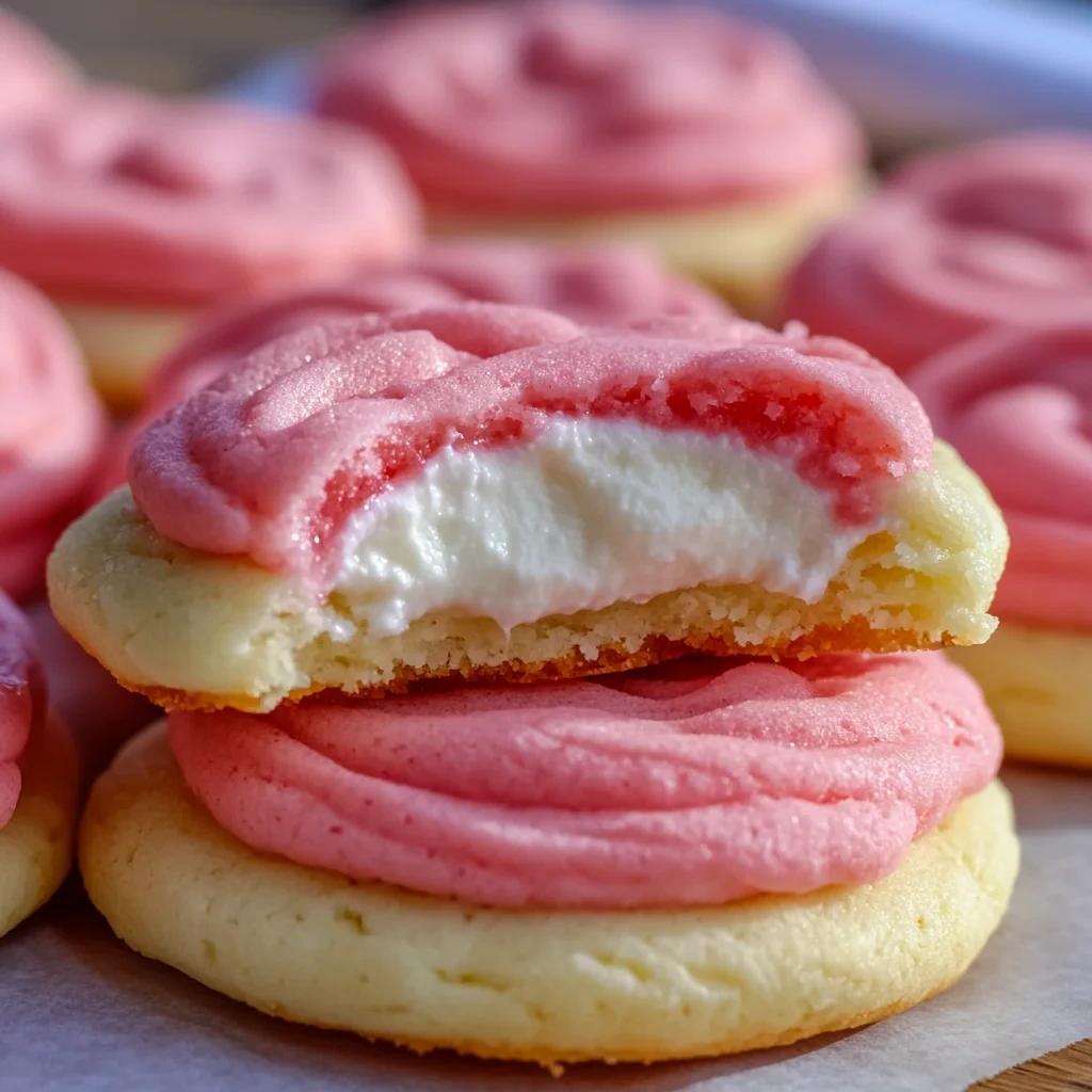 Valentines Day Dessert Ideas | Pink Strawberry Cheesecake Cookies image-3