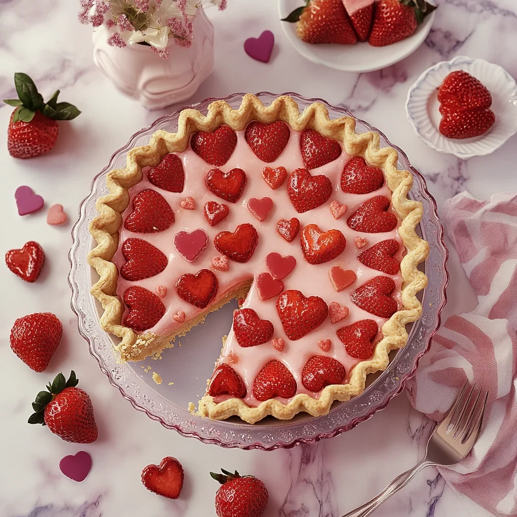 Valentine s Day Strawberry Pie or Valentine s Day Strawberry Pie - Paint Me Pink image-3