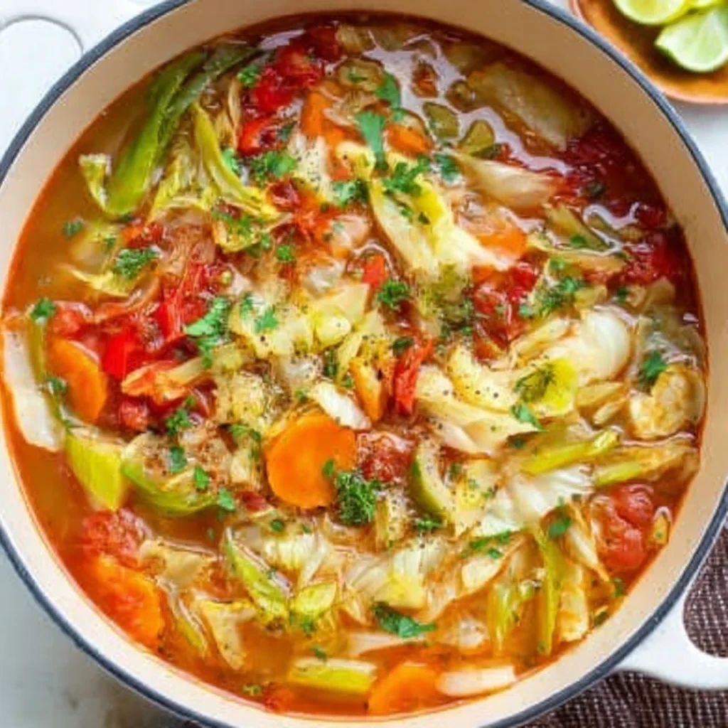 Vegetable Cabbage Soup Vegan Healthy The Simple Veganista or Vegetable Cabbage Soup Full of fresh veggies a whole head of cabbage and flavorful herbs this vegan cabbage soup recipe is a naturally healthy meal packed with flavor image-3