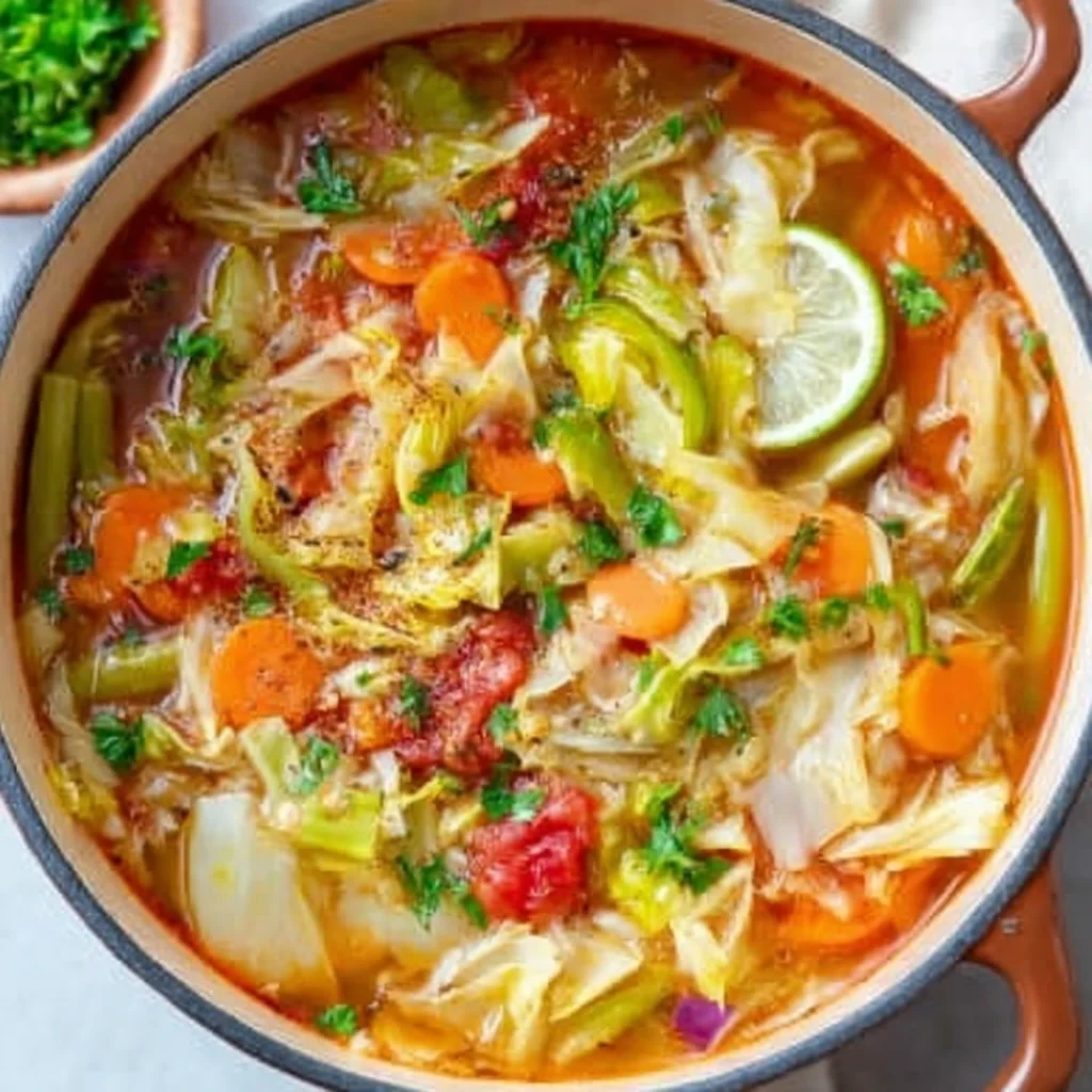 Vegetable Cabbage Soup Vegan Healthy The Simple Veganista or Vegetable Cabbage Soup Full of fresh veggies a whole head of cabbage and flavorful herbs this vegan cabbage soup recipe is a naturally healthy meal packed with flavor image-3