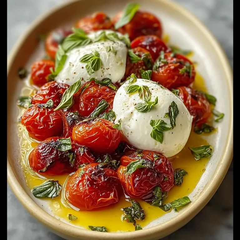 Juicy Roasted Tomatoes with Burrata Recipe