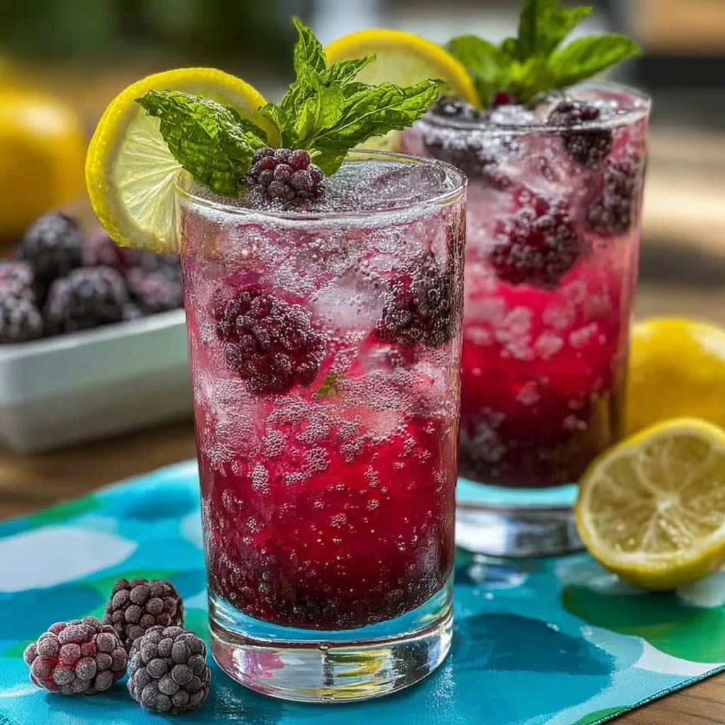 Blackberry Lemon Mocktail Recipe step by step