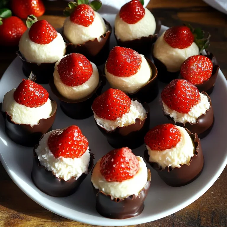 Chocolate Covered Cheesecake Strawberries Recipe