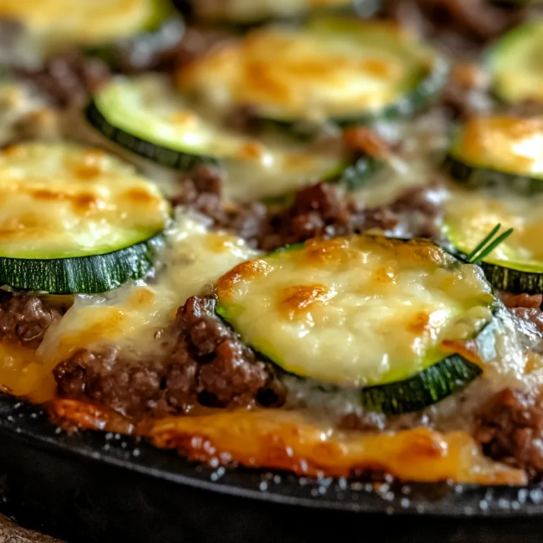 Cheesy Beef & Zucchini Casserole Recipe