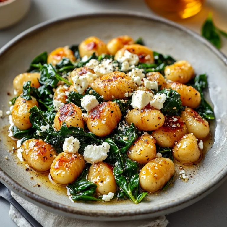 Crispy Gnocchi With Spinach And Feta Recipe