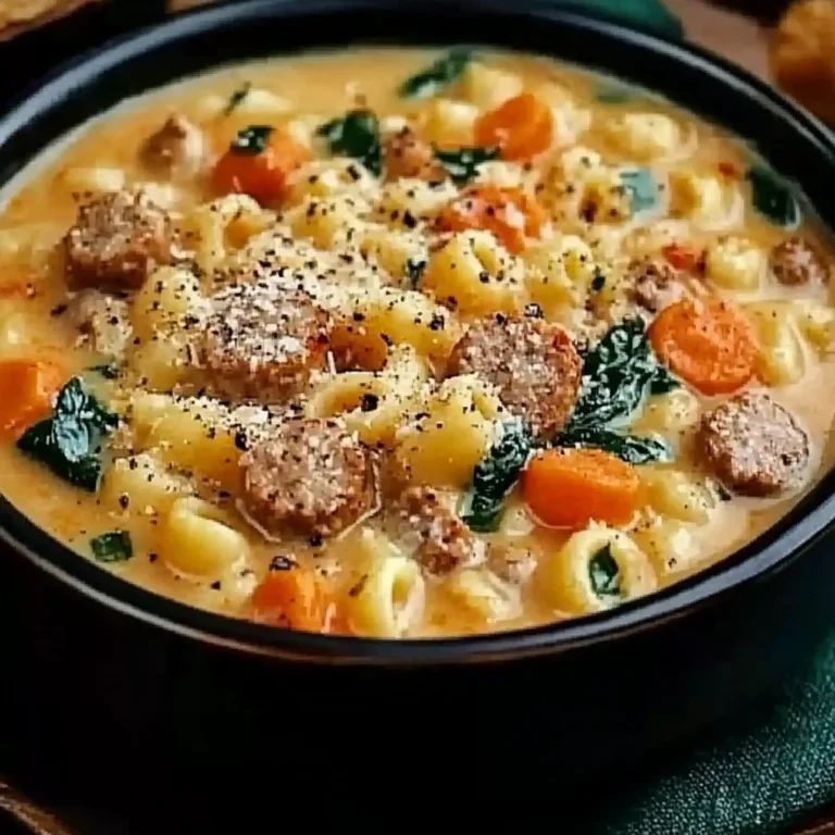 Creamy Parmesan Italian Sausage Ditalini Soup Recipe