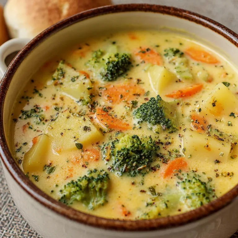 Creamy Vegetable Cheddar Soup Recipe