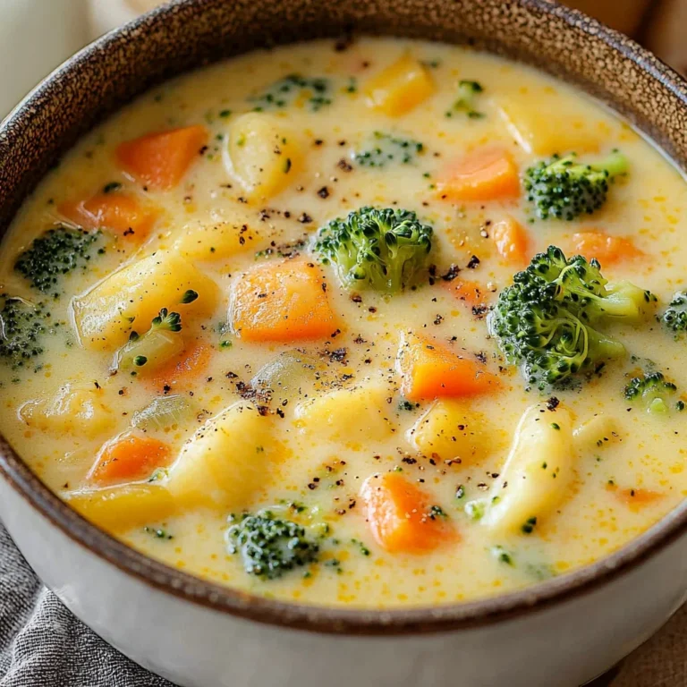 Creamy Vegetable Cheddar Soup Recipe