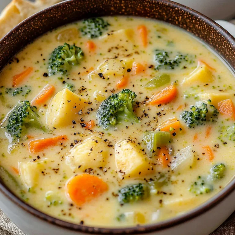 Creamy Vegetable Cheddar Soup Recipe