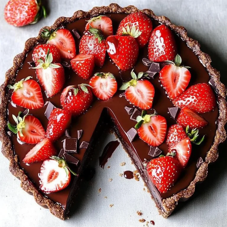 Dark Chocolate Strawberry Tart Recipe