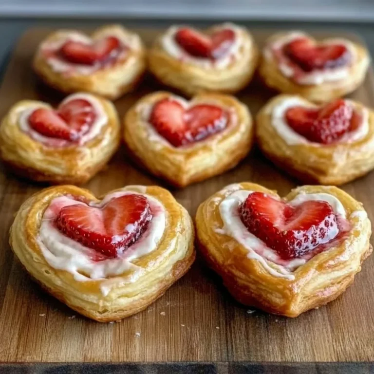 Strawberry Cream Cheese Heart Danishes Recipe