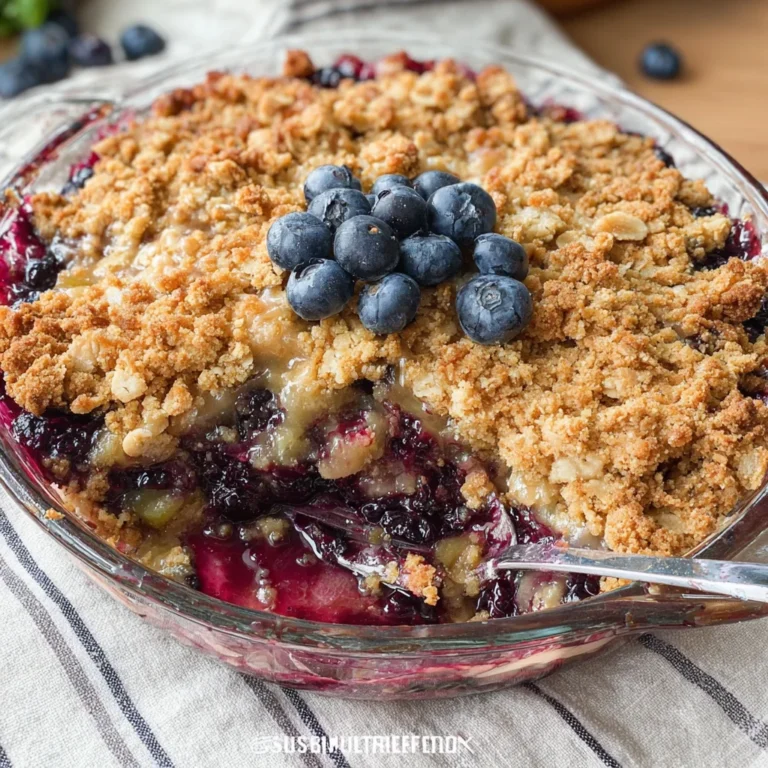 Delightful Blueberry Rhubarb Crisp Recipe