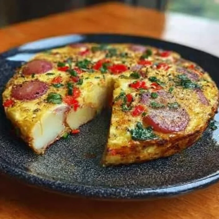 Frittata with Potatoes, Red Peppers, and Spinach Recipe