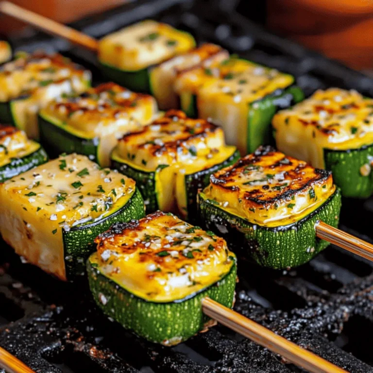 Garlic Butter Zucchini Skewers Recipe