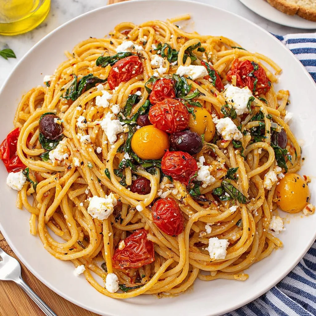 Easy Greek Spaghetti step by step