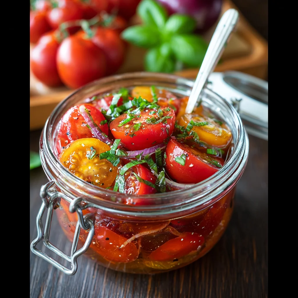 Easy Marinated Cherry Tomatoes step by step