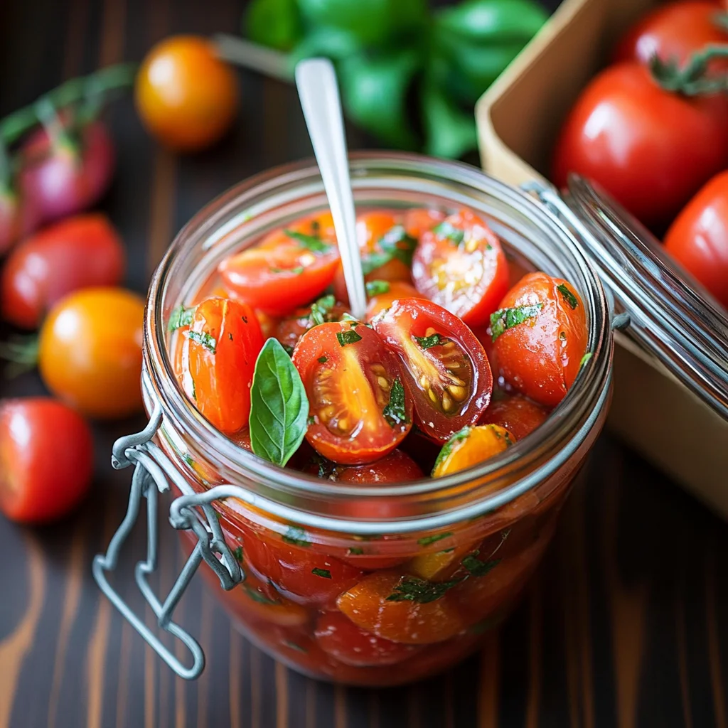 Easy Marinated Cherry Tomatoes step by step