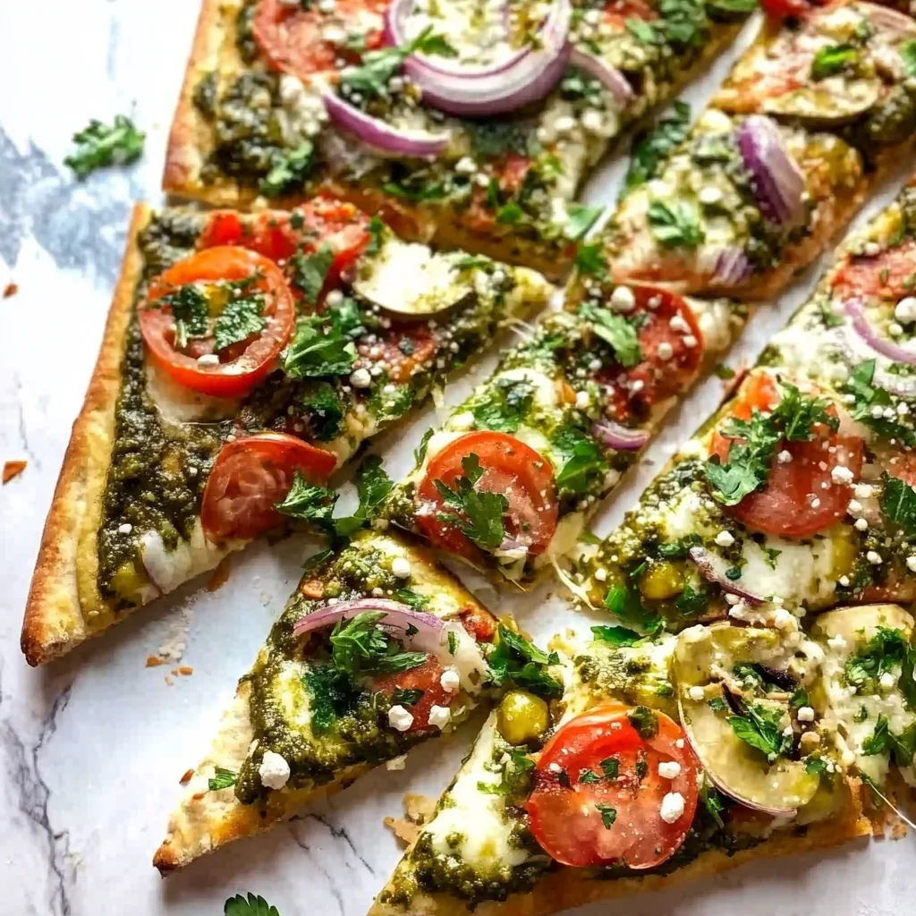 Easy Mediterranean Flatbread Pizza step by step