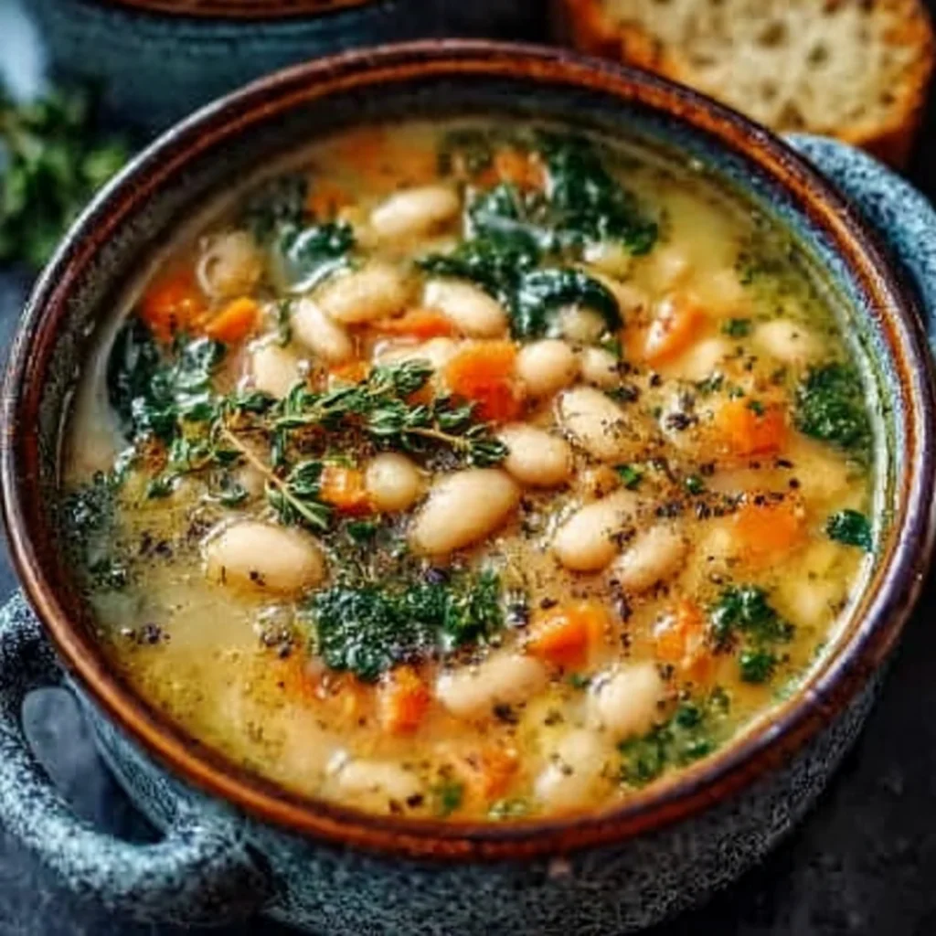 Easy Tuscan White Bean Soup Recipe step by step