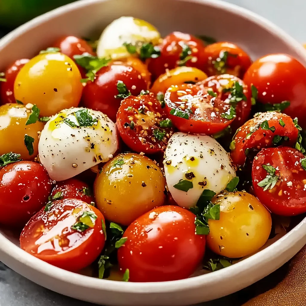 Flavorful Tomato Mozzarella Salad step by step