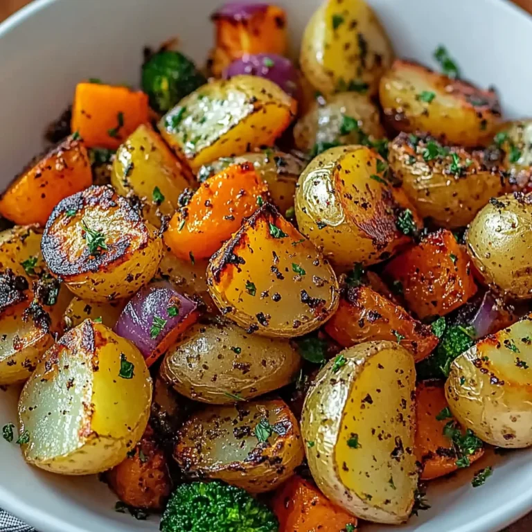 Garlic Herb Roasted Potatoes and Veggies Recipe
