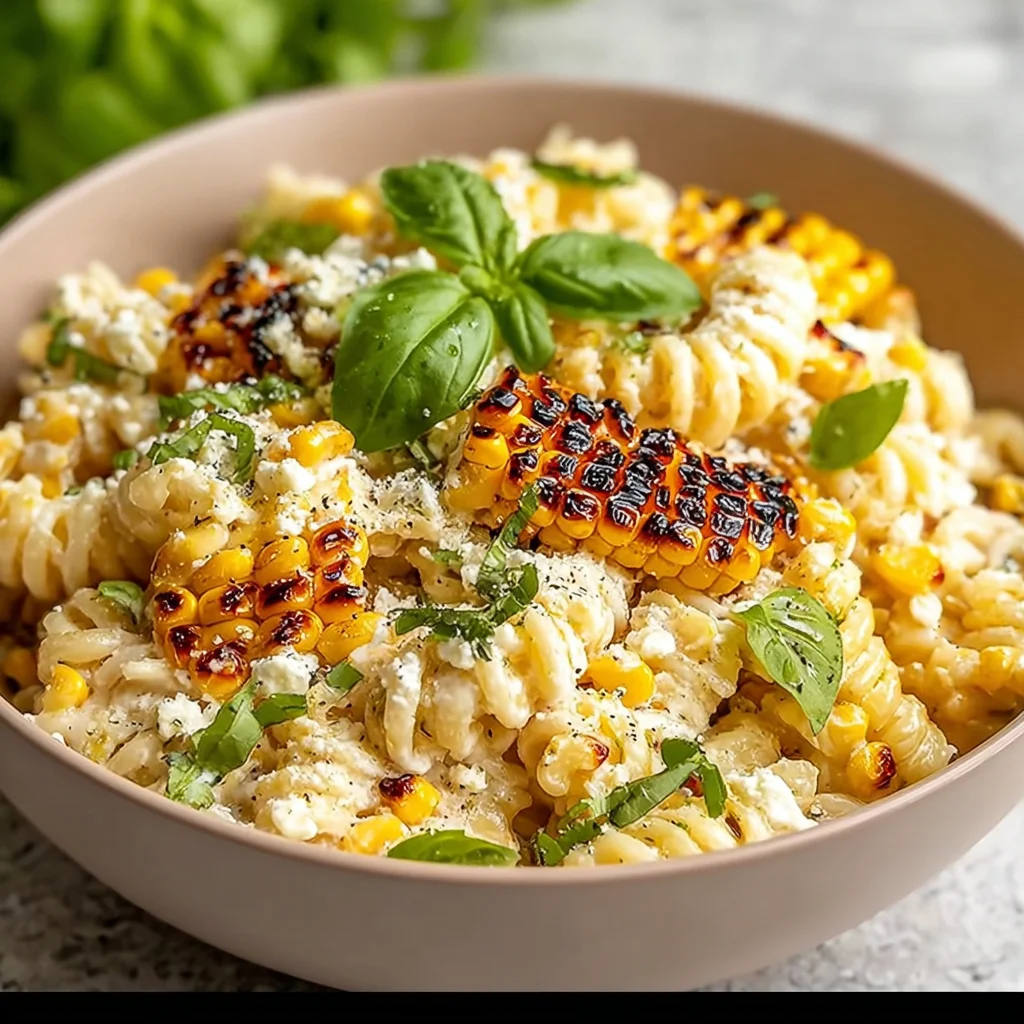 Healthy Street Corn Pasta Salad step by step