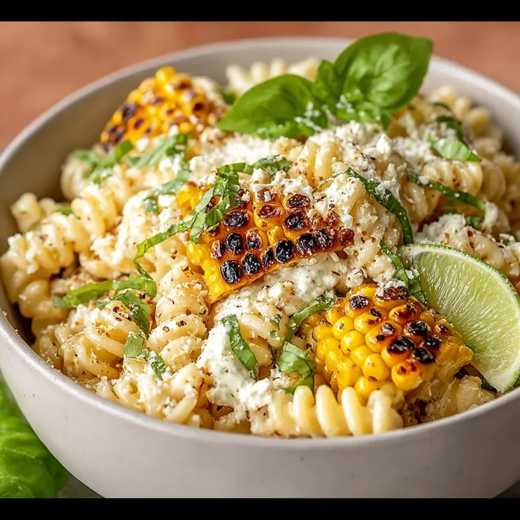Healthy Street Corn Pasta Salad step by step