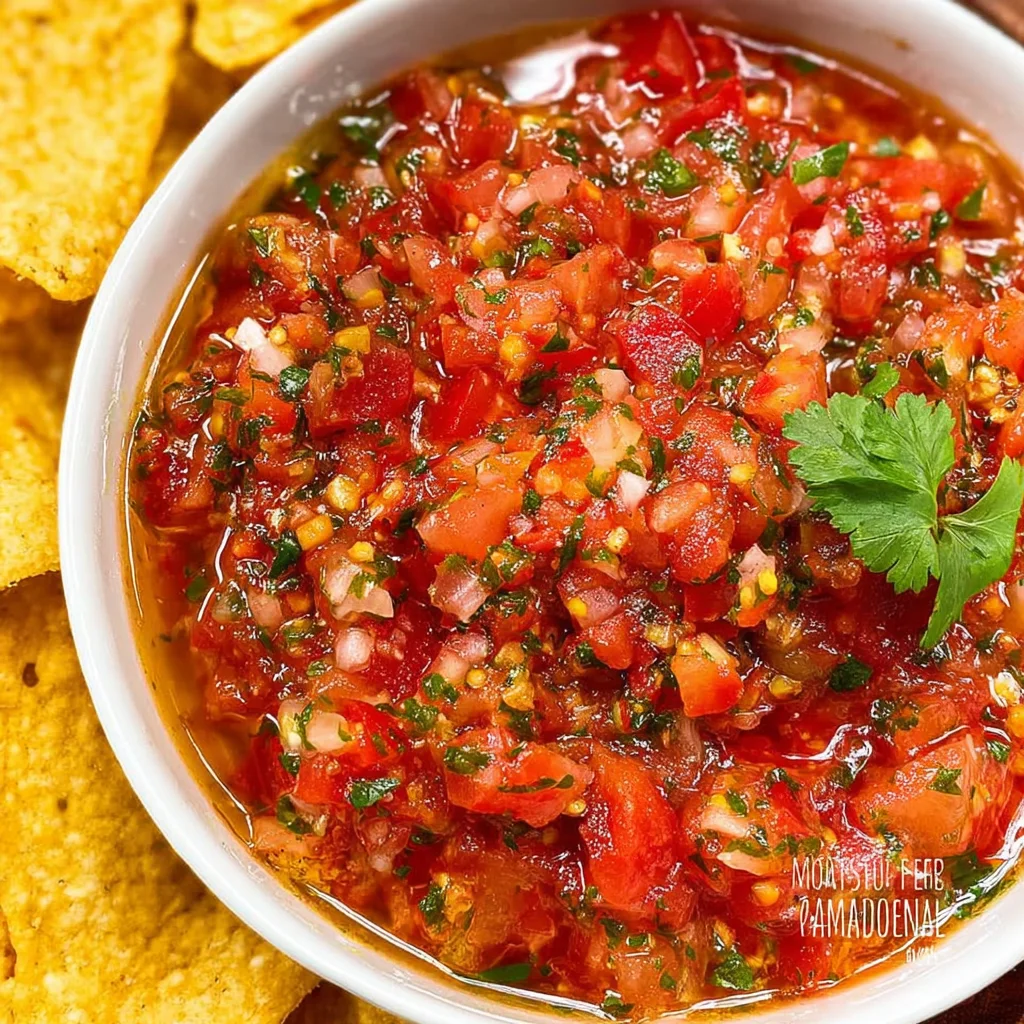 Homemade Salsa Recipe with Fresh Tomatoes step by step
