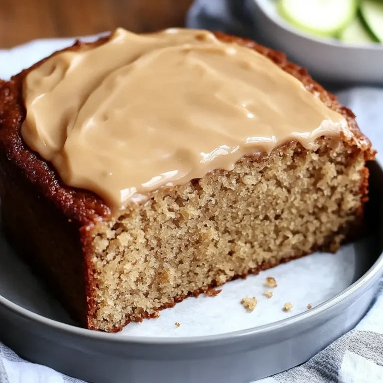 Sweet Glazed Zucchini Cake with Brown Sugar Icing Recipe