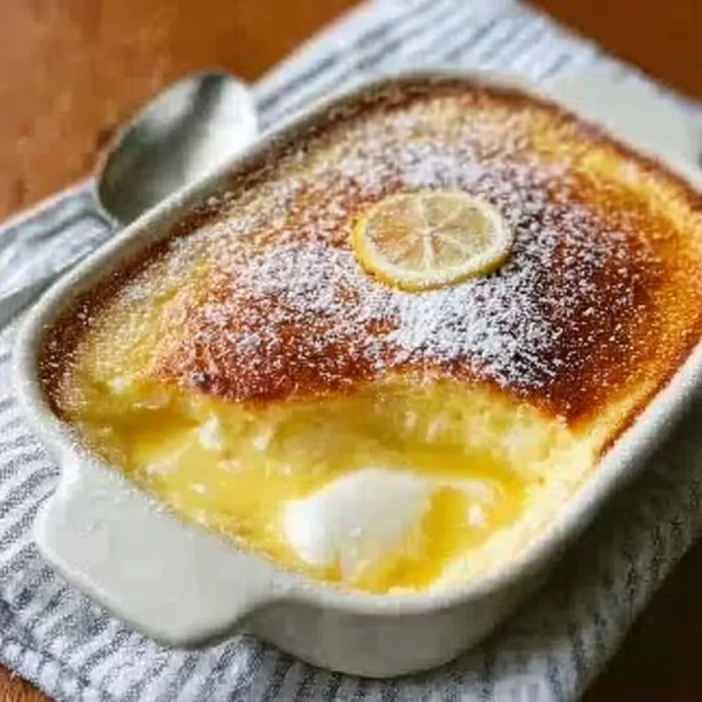 Jamie Oliver Self-Saucing Lemon Pudding step by step
