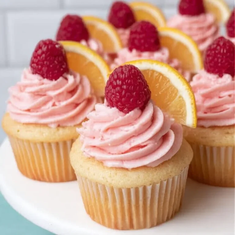 Lemon Cupcakes with Raspberry Buttercream Frosting Recipe