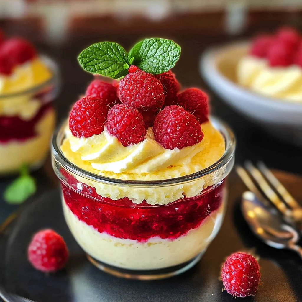 LEMON RASPBERRY FLUFF step by step