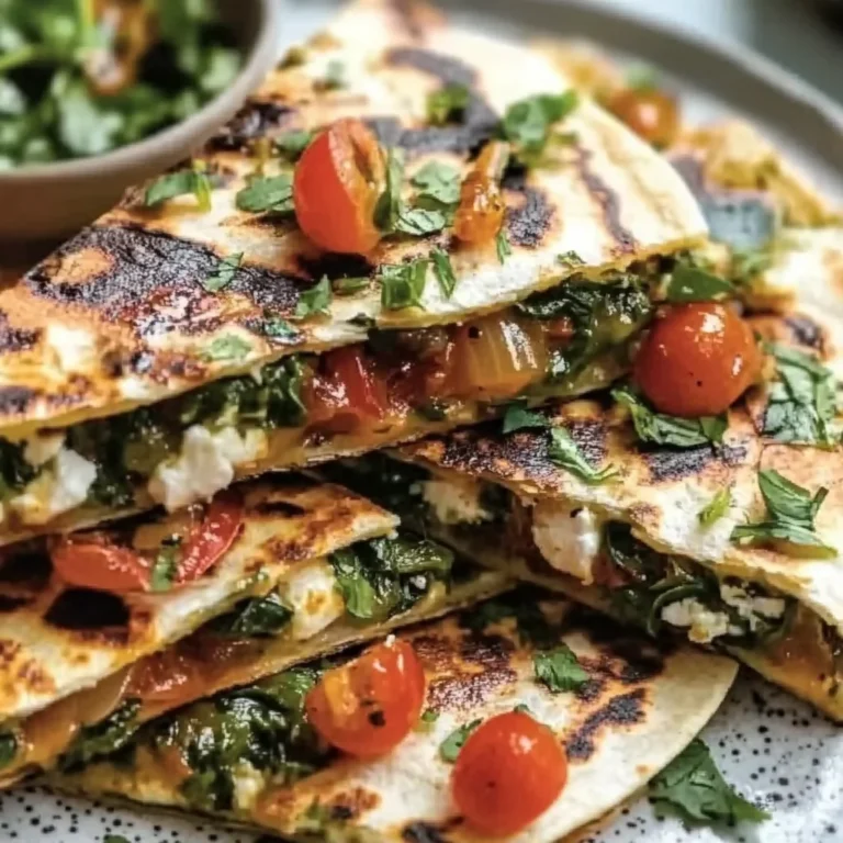Mediterranean Quesadillas with Spinach and Feta Recipe