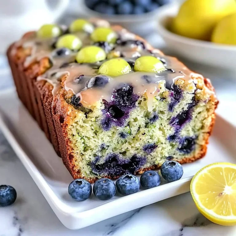 Moist Blueberry Zucchini Bread With Lemon Glaze Recipe