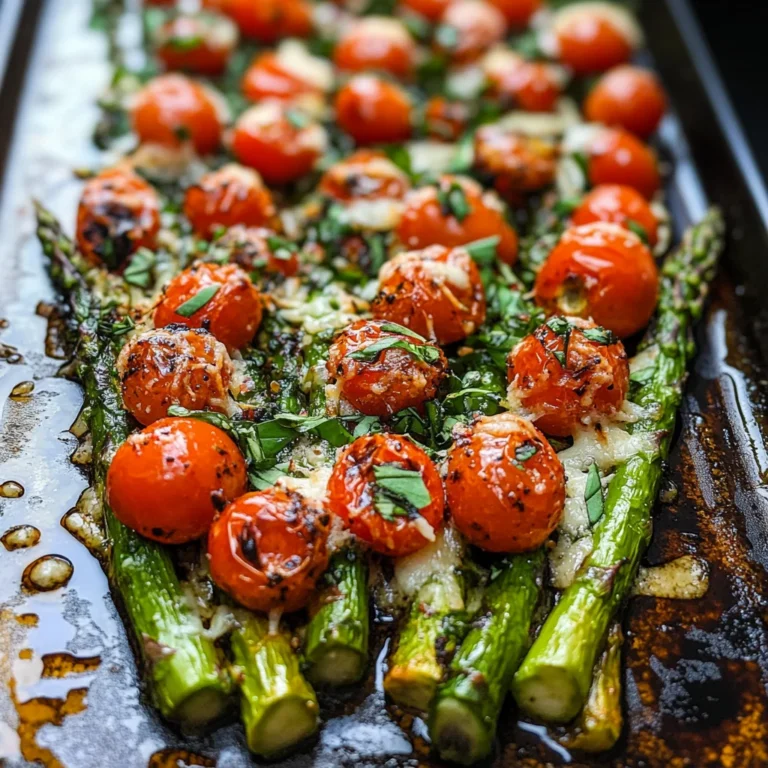 Parmesan Roasted Asparagus With Tomatoes & Balsamic Recipe
