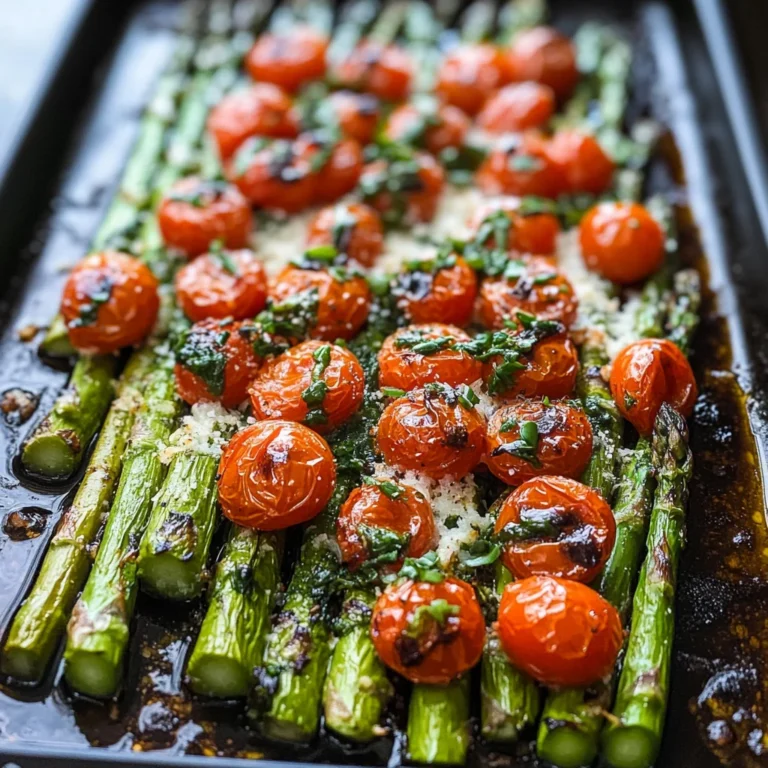 Parmesan Roasted Asparagus With Tomatoes & Balsamic Recipe