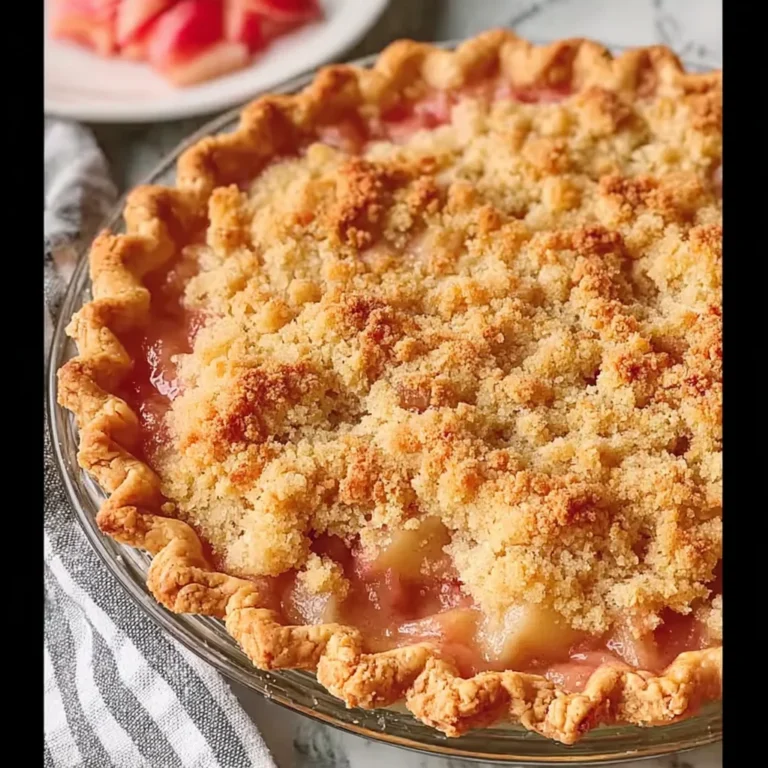 Healthy Rhubarb Crumble Pie Recipe