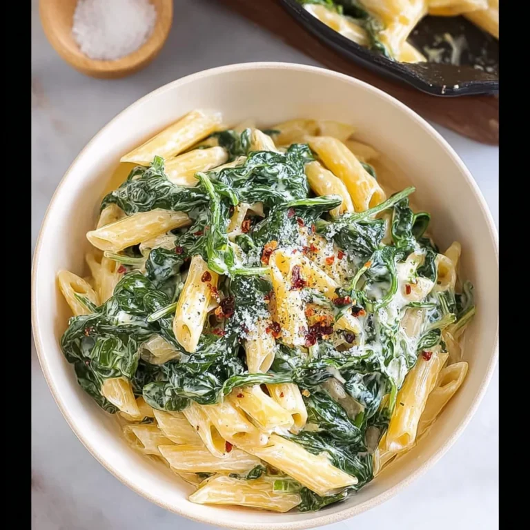 Pasta with Spinach Sauce Recipe