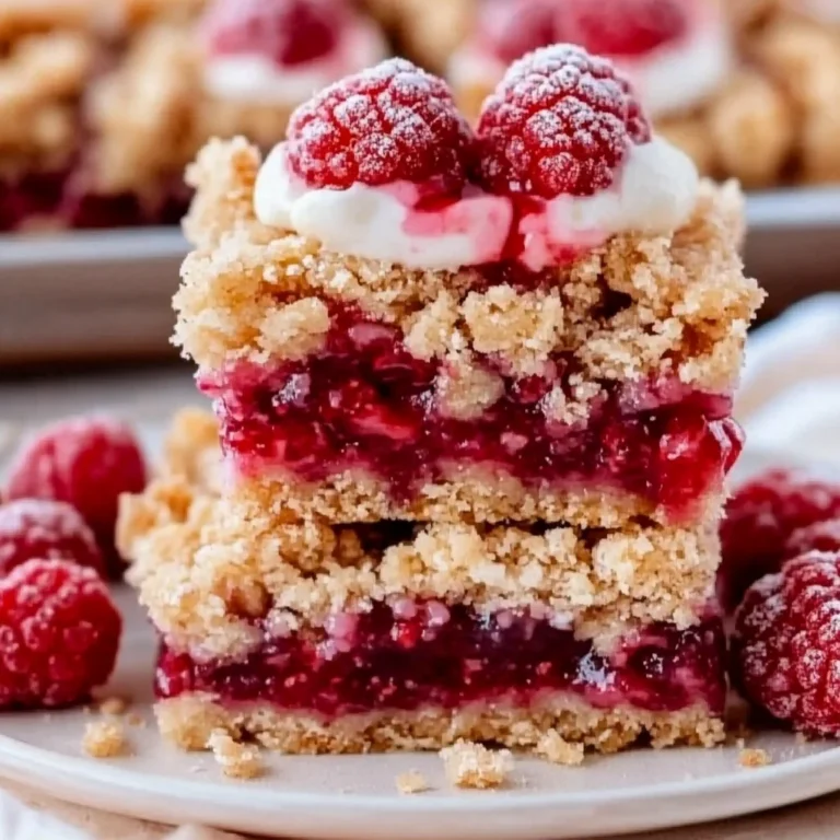 Jammy Raspberry Crumble Bars Recipe