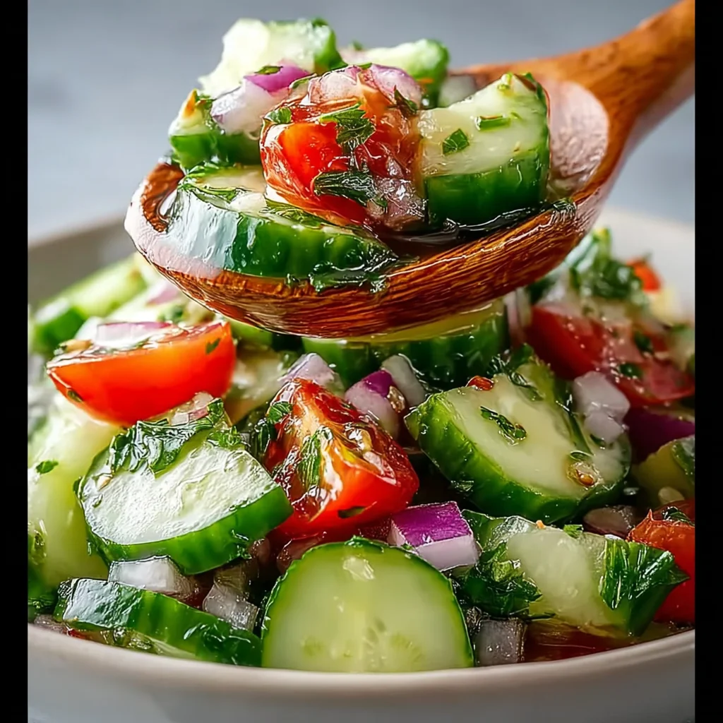 Refreshing Italian Cucumber Salad step by step