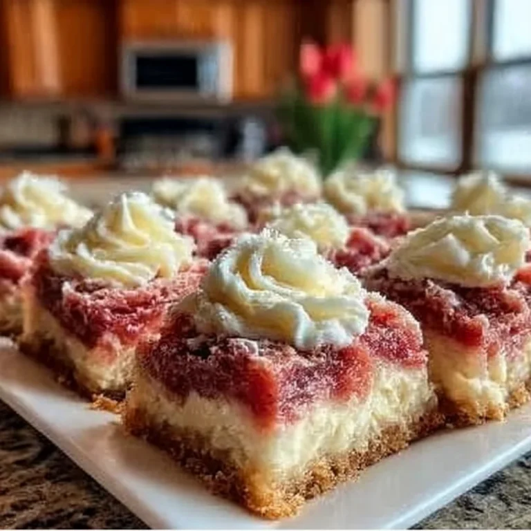 Rhubarb Bars with Cream Cheese Recipe