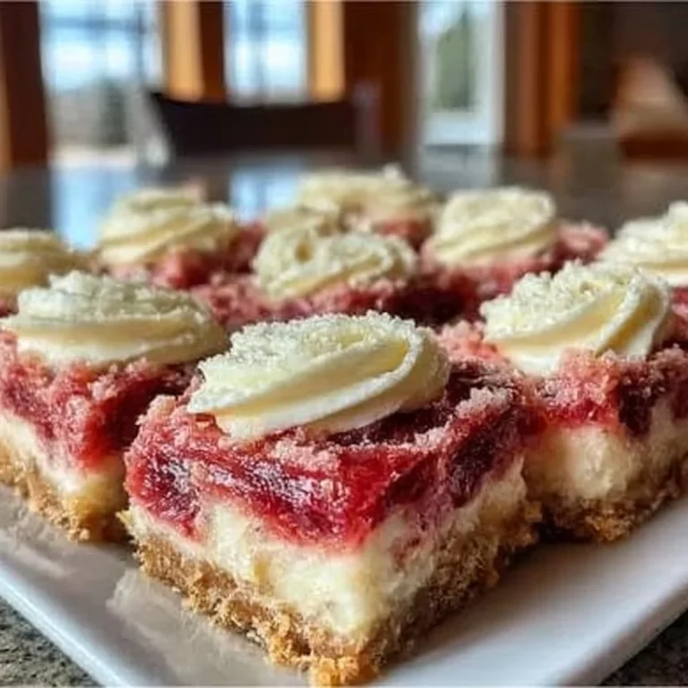 Rhubarb Bars with Cream Cheese Recipe