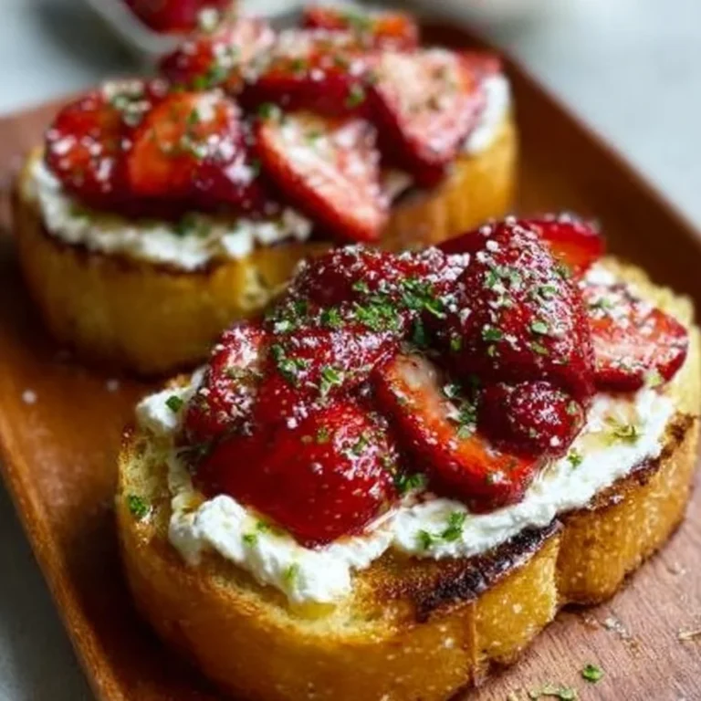 Roasted Strawberry Whipped Ricotta Toast Recipe