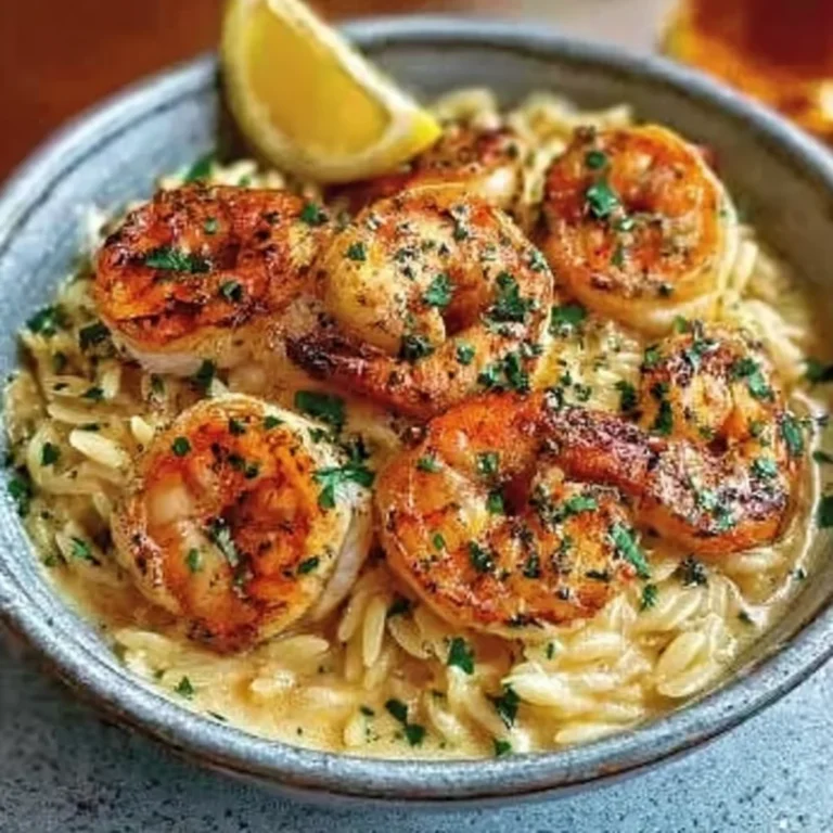 Shrimp Orzo in Lemon Garlic Sauce Recipe
