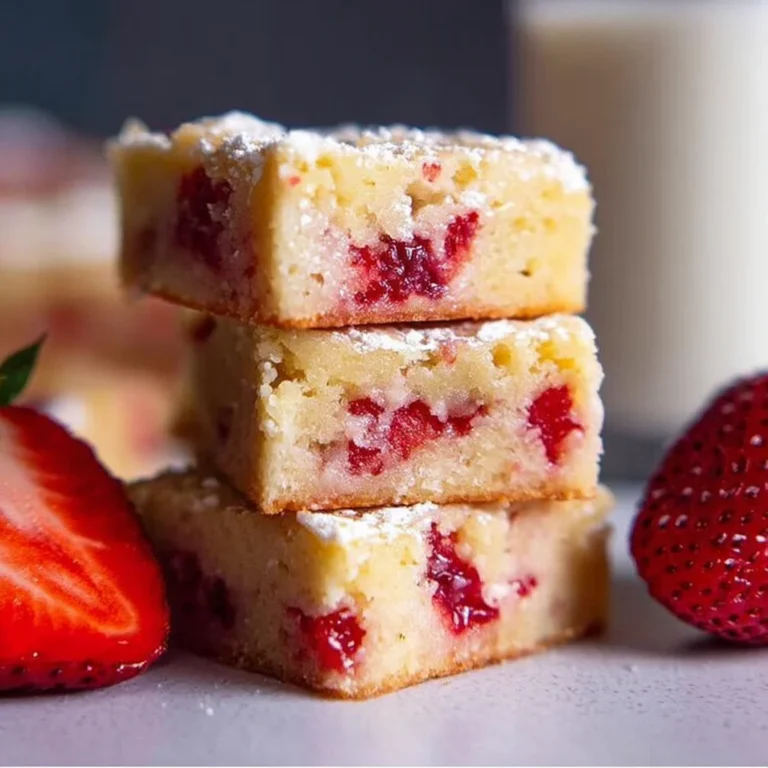 Strawberry Blondies {one bowl} Recipe