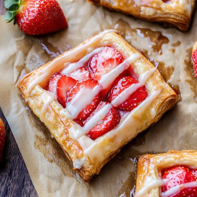 Strawberry Danish Recipe With Lemon Icing