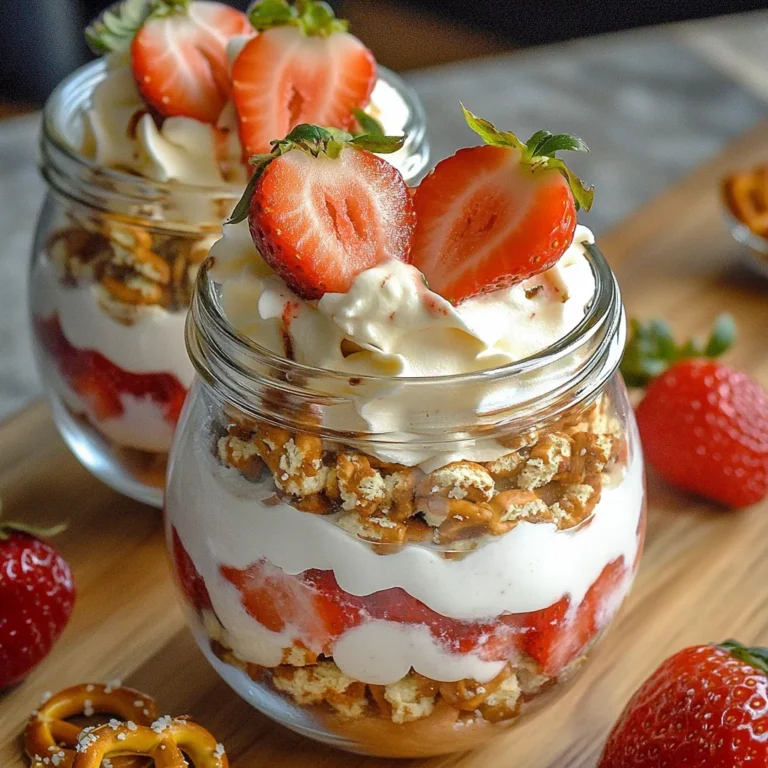 Strawberry Pretzel Salad Parfaits Recipe
